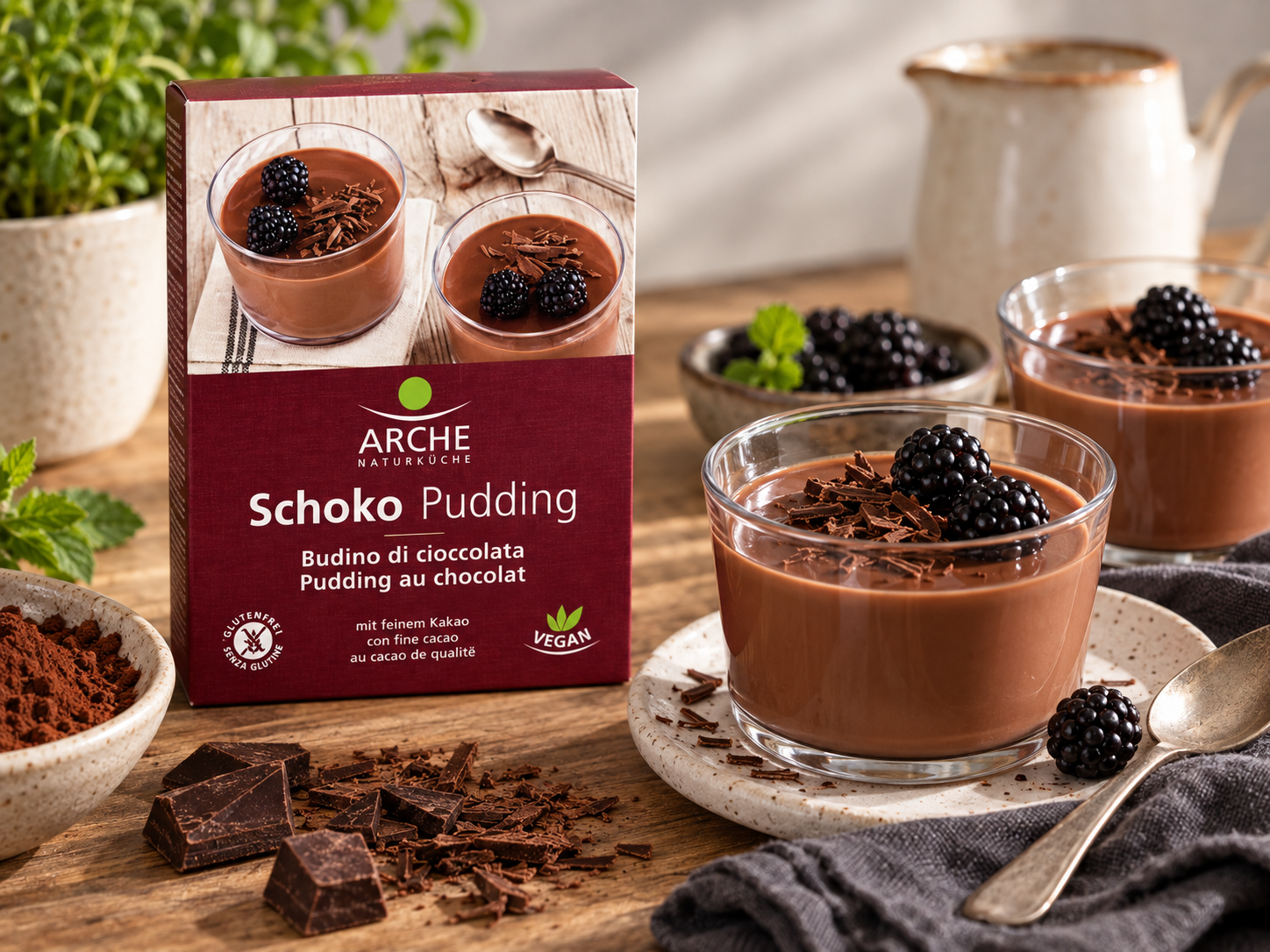 Bezlepkový ČOKOLÁDOVÝ PUDING BIO 50 g - Arche